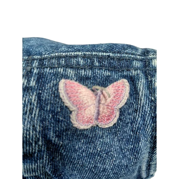 Vintage Cabela's For Women Blue Denim Vest with Butterfly Patches NWOT - Picture 4 of 6